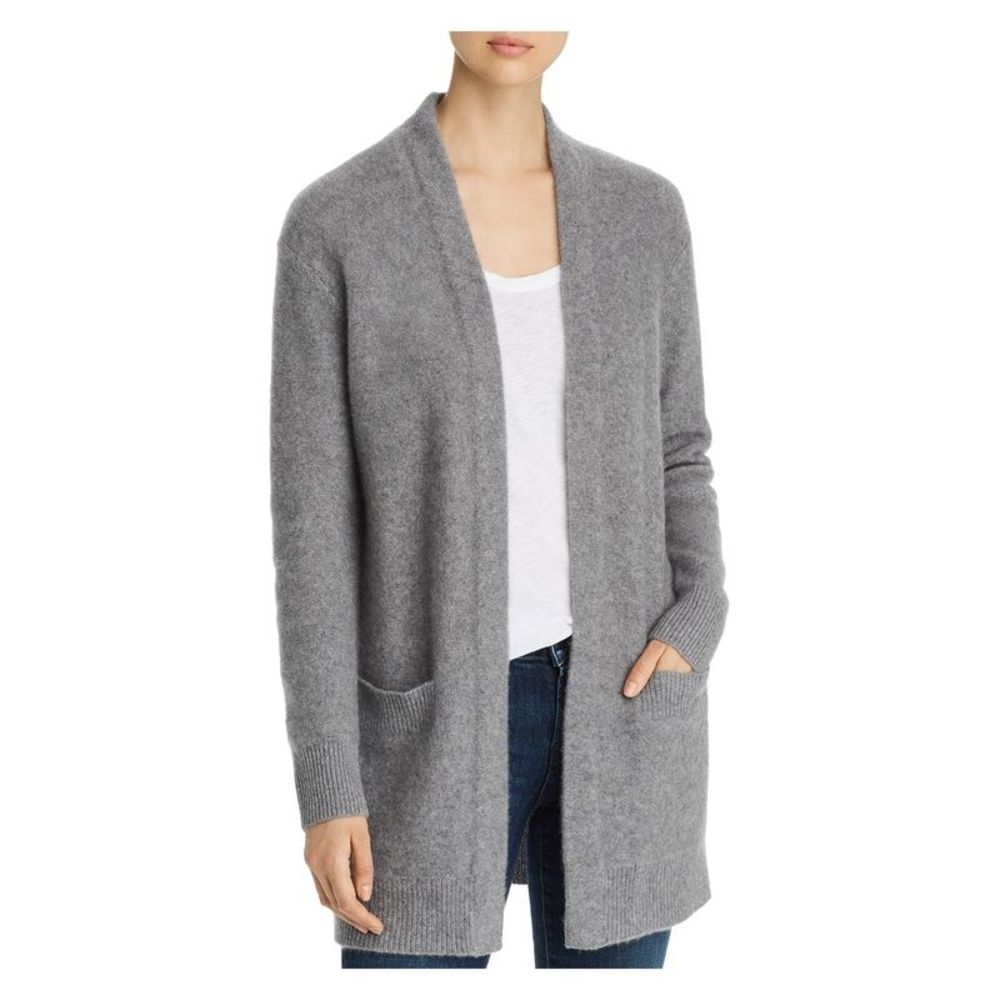 Designer Brand Womens Gray Cuffs And Hem Long Sleeve Open Front Sweater XXL